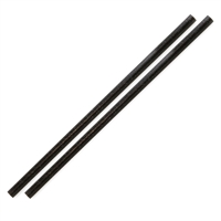 Sier Einweg-Refork-Trinkhalm gerade schwarz ø 8mm / 24cm (100 Stück)