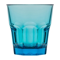 Polysafe Rock Tumbler Glasses Aqua 240ml (24 Pack)