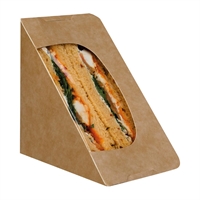 Colpac Self Sealing Sandwich Wedge/PLA Window - Kraft - 125.5x125.5mm (Pack 500)