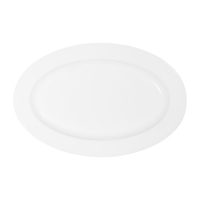 Tablekraft Core Platter Oval Rim Shape White 200x140x20mm (6 Pack)