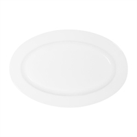 Tablekraft Core Platter Oval Rim Shape White 230x155x23mm (6 Pack)