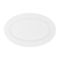 Tablekraft Core Platter Oval Rim Shape White 260x170x24mm (6 Pack)