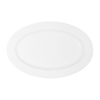 Tablekraft Core Platter Oval Rim Shape White 355x240x30mm (3 Pack)