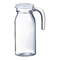 Arcoroc Spring Glass Jugs with Lid 1Ltr (6 Pack)