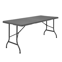Bolero Wood-Effect Rectangular Centre Folding Table 6ft