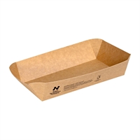 Notpla 8"x5" Rectangular Trays - Kraft (400 Pack)