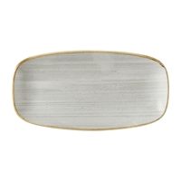 Churchill Stonecast Raw Grey Chefs Oblong Plates 280 x 152mm (12 Pack)