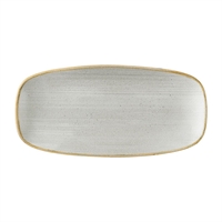 Churchill Stonecast Raw Grey Chefs Oblong Plates 270 x 127mm (12 Pack)
