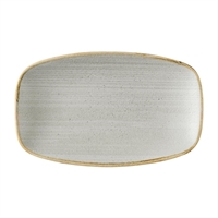 Churchill Stonecast Raw Grey Oblong Chefs Plates 180x 100mm (12 Pack)