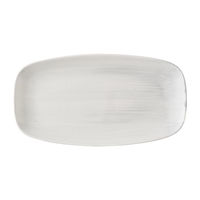 Churchill Stonecast Canvas Grey Chefs Oblong Plates 330 x 117mm (6 Pack)