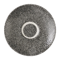 Churchill Studio Prints Raku Quartz Black Espresso Saucers 115mm (12 Pack)