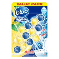 Bloo Power Active Clear Water Toilet Rim Block Lemon (3 Pack)