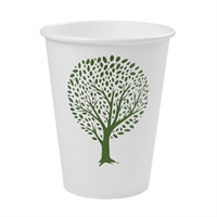 Vegware Green Tree White Hot Cups 12oz 89-Series (1000 Pack)
