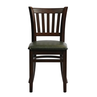 Manhattan Dining Chairs in Dark Walnut with Bison Cedar Seat (2 Pack)