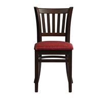 Manhattan Dining Chairs in Dark Walnut with Shetland Scarlett Seat (2 Pack)