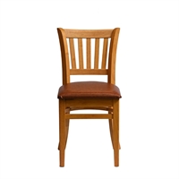 Manhattan Dining Chairs in Soft Oak with Bison Tan Seat (2 Pack)
