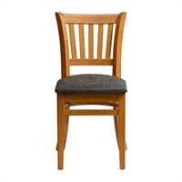 Manhattan Dining Chairs in Soft Oak with Shetland Smoke Seat (2 Pack)