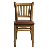 Manhattan Dining Chairs in Weathered Oak with Bison Espresso Seat (2 Pack)