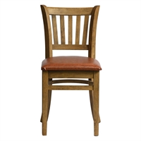 Manhattan Dining Chairs in Weathered Oak with Bison Tan Seat (2 Pack)