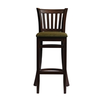 Manhattan Bar Chair in Dark Walnut with Shetland Forest Seat