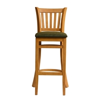 Manhattan Bar Chair in Soft Oak with Shetland Forest Seat