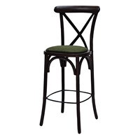 Bristol Bar Chair in Dark Walnut with Shetland Forest Seat