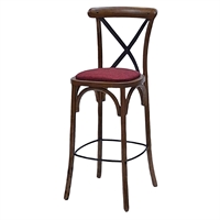 Bristol Bar Chair in Vintage with Shetland Scarlett Seat