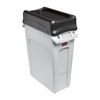 Rubbermaid Slim Jim Swing Black Lid