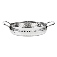 Plat double poignée en inox martelé Olympia Table Presentation 125mm