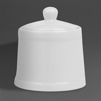 Olympia Whiteware Pier Sugar Bowl with Lid - 250ml (Box 6)