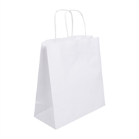 Fiesta Recyclable Twist Handle White Paper Bags Medium (250 Pack)