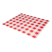 Fiesta Compostable Red Gingham Greaseproof Sheets 380x310mm ( 200 Pack)