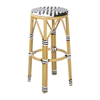 Bolero Parisian Style PE Rattan Bar Stools Black&nbsp; (2 Pack)