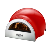 Delivita Wood Fired Pizza Oven Chilli Red