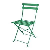 Bolero Perth Pavement Style Folding Chairs Forest Green (2 Pack)