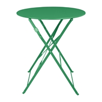 Bolero Perth Pavement Style Round Table Forest Green 600mm