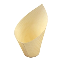 Sier Einwegbecher Holz schräg 11cl. (FSC®) ø36 x h110/50mm (40 Stück)