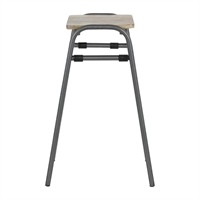 Tabourets de bar compacts avec assise en bois de manguier Bolero Cantina bronze (lot de 4)