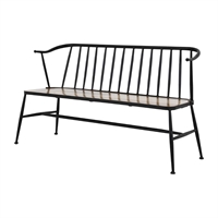 Bolero Alma Curved Back Slatted Bench&nbsp;