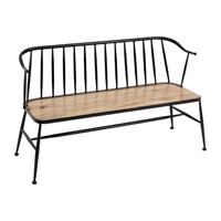 Bolero Alma Curved Back Slatted Bench