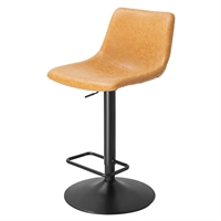 Bolero Diego Adjustable Bar Chairs Vintage Camel (2 Pack)
