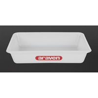 Bac alimentaire peu profond Araven transparent 300mm