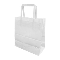 Fiesta Recyclable Flat Handle White Paper Bags Medium (250 Pack)