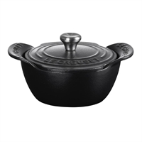 Le Creuset Cast Iron Mini Cocottes with Lids Matte Black 110mm (4 Pack)