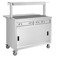 Buffalo Mobile Servery with Solid Heated Top
