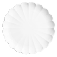 Assiettes festonnées Olympia Bloom blanches 226&nbsp;mm (lot de 6)