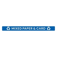 Jantex Slim Bin Lid Label - Mixed Paper & Card