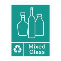 Jantex Slim Bin Label - Mixed Glass