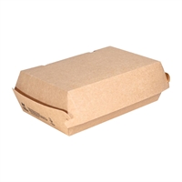 Notpla 9"x6" Clamshell Takeaway Boxes - Kraft (150 Pack)