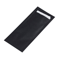 Fiesta Recyclable Paper Cutlery Pouches Black (250 Pack)